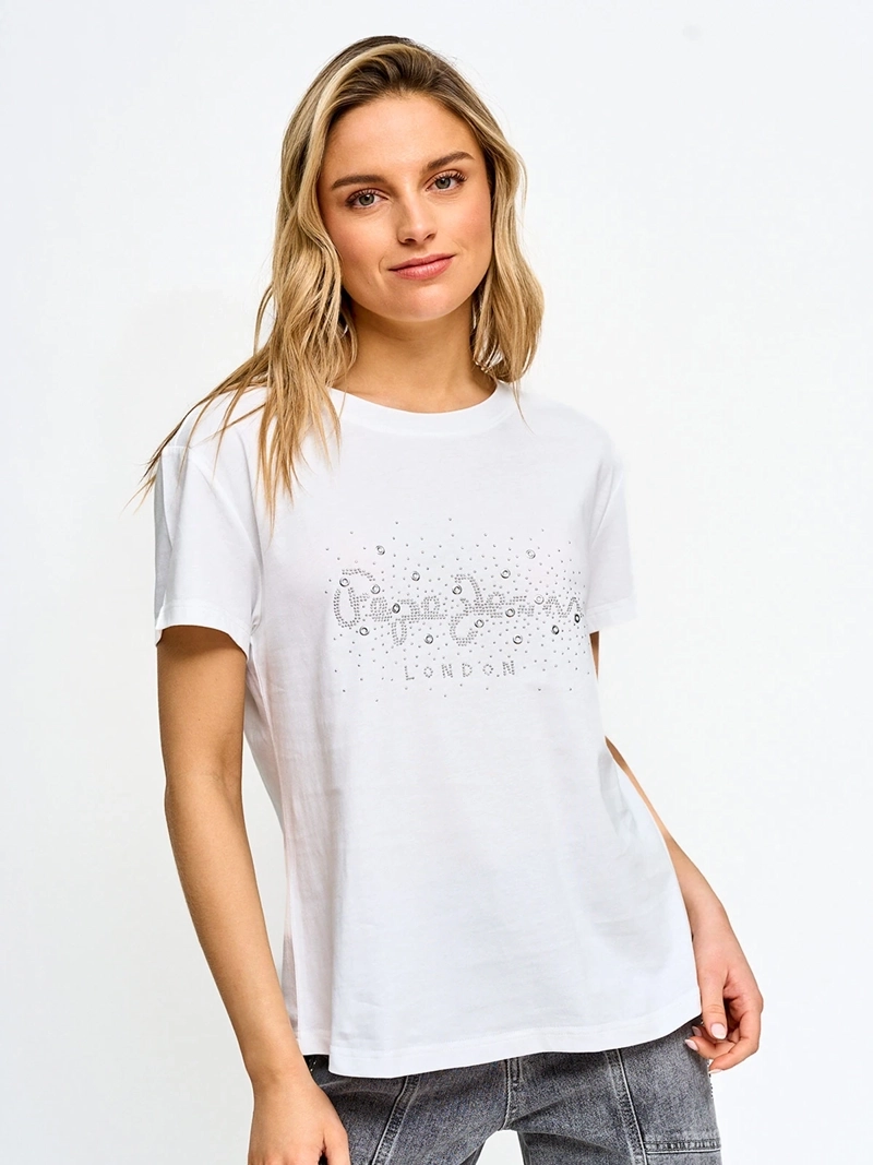 POLERA MUJER PEPE JEANS ALGODÓN MANGA CORTA - 2
