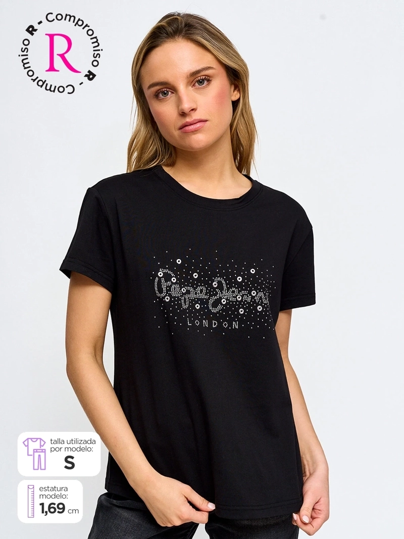 POLERA MUJER PEPE JEANS ALGODÓN MANGA CORTA - 1
