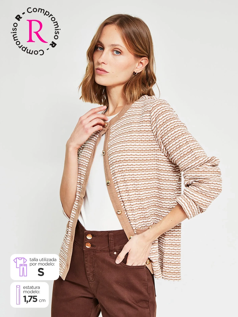 POLERA MUJER CACHAREL ALGODÓN MANGA LARGA