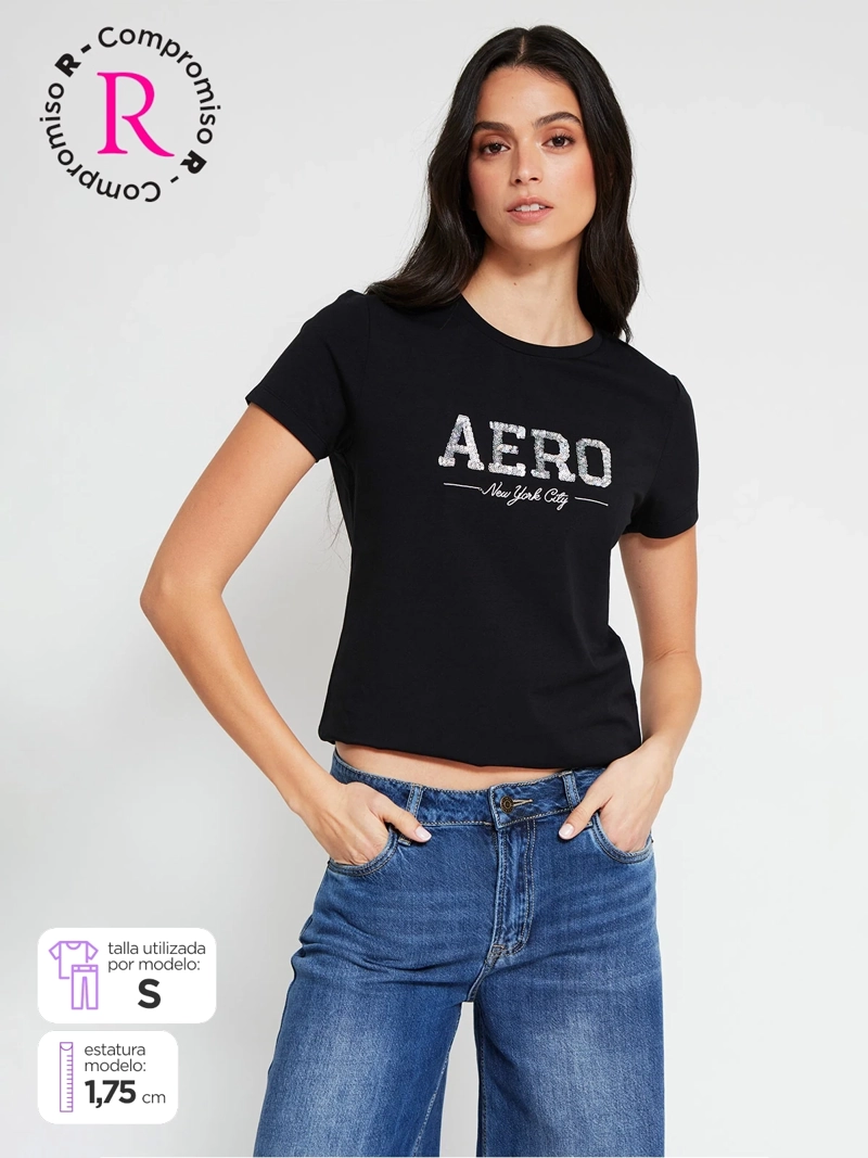 POLERA MUJER AEROPOSTALE ALGODÓN  - 1
