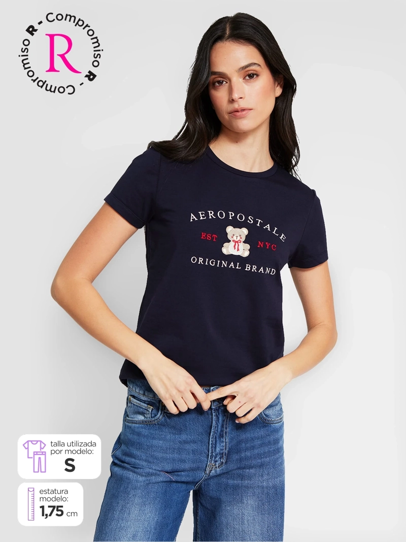 POLERA MUJER AEROPOSTALE ALGODÓN  - 1