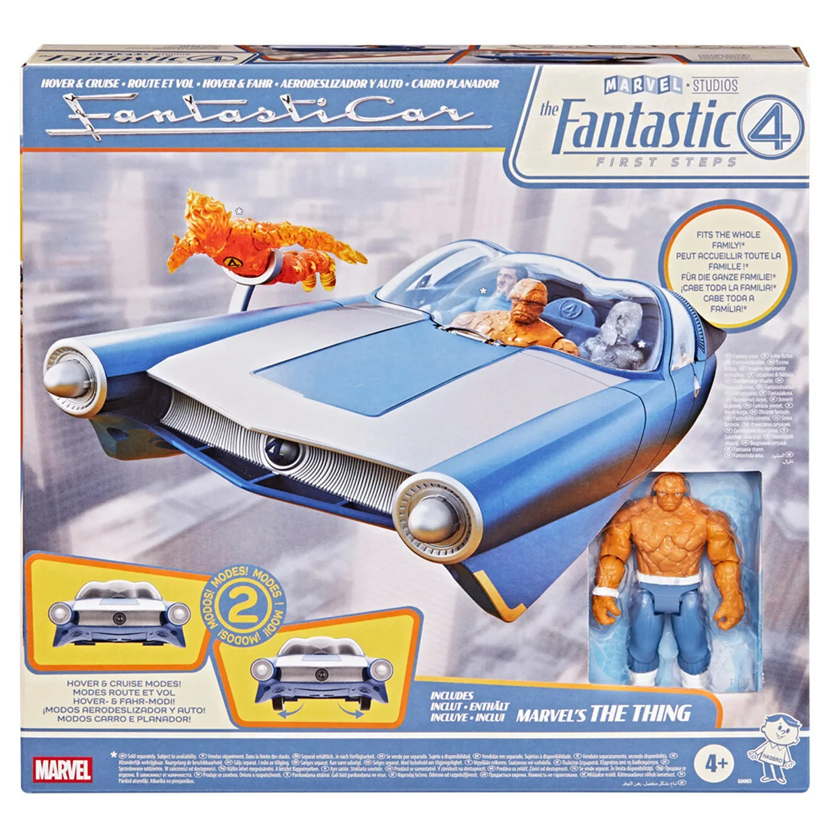 SET DE VEHÍCULO MARVEL STUDIOS LOS CUATRO FANTÁSTICOS MUNDO ÉPICO DE ACCIÓN AERODESLIZADOR Y AUTO - 3