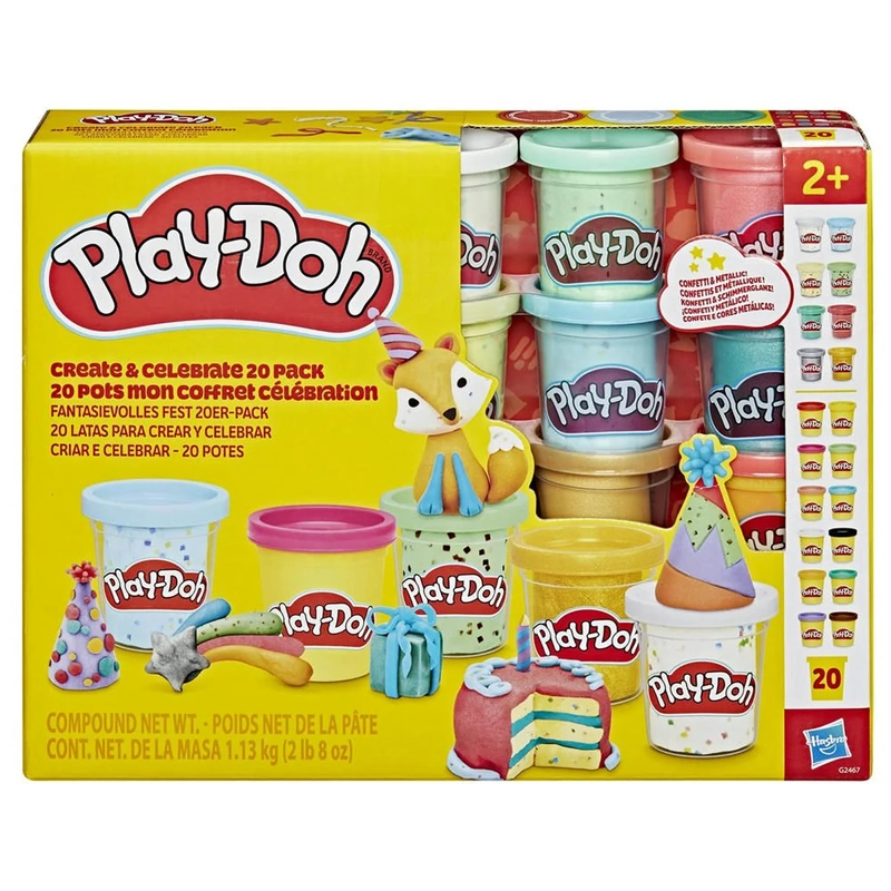 MASAS Y PLASTILINAS PLAY DOH 20 LATAS PARA CREAR Y CELEBRAR - 1