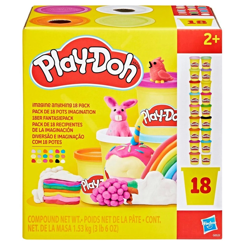 MASAS Y PLASTILINAS PLAY-DOH PACK DE 18 IMAGINE ANYTHING - 1