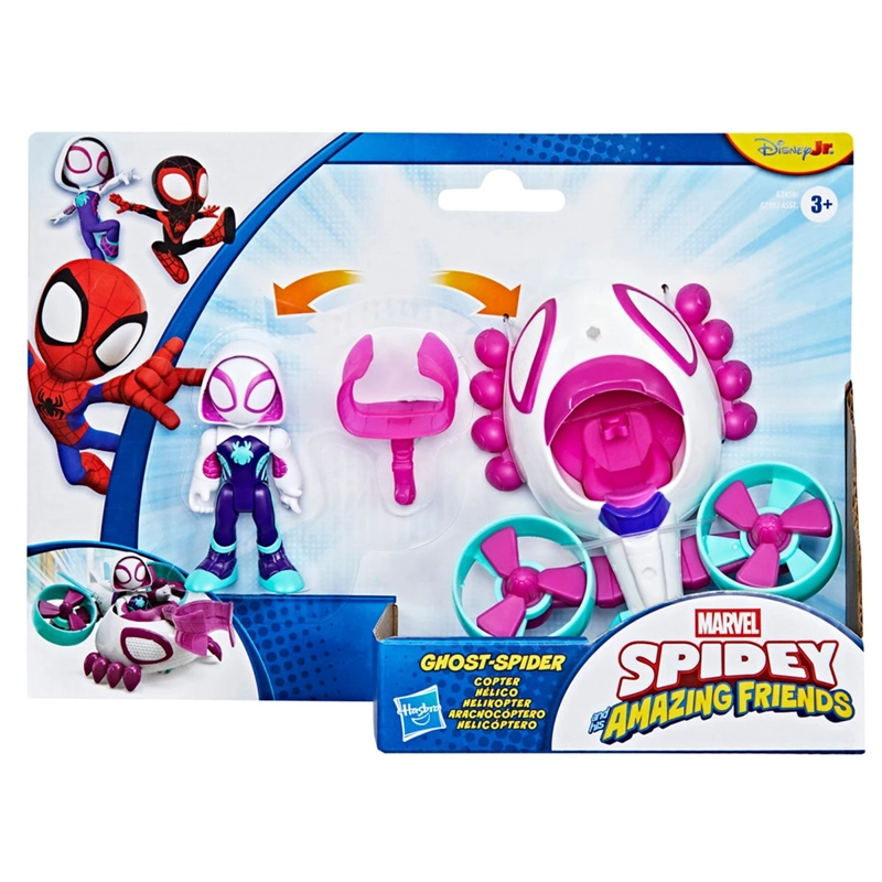 FIGURA DE ACCIÓN SPIDEY & HIS AMAZING FRIENDS 7.6 CM CON VEHÍCULO - 2