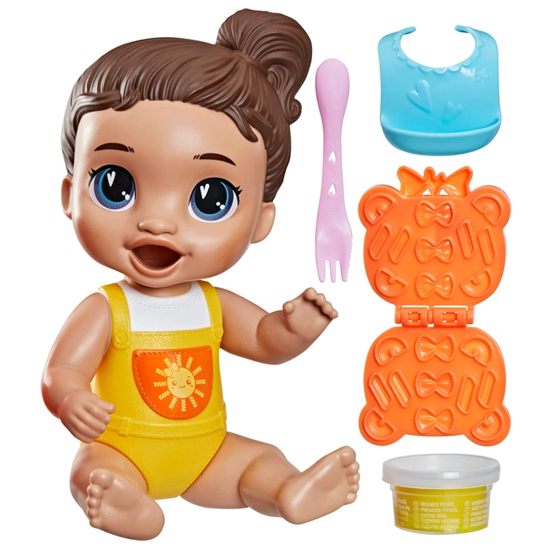 MUÑECA BABY ALIVE DINNERTIME CREATIONS CABELLO CASTAÑO - 1