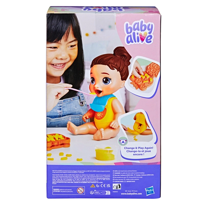 MUÑECA BABY ALIVE DINNERTIME CREATIONS CABELLO CASTAÑO - 4