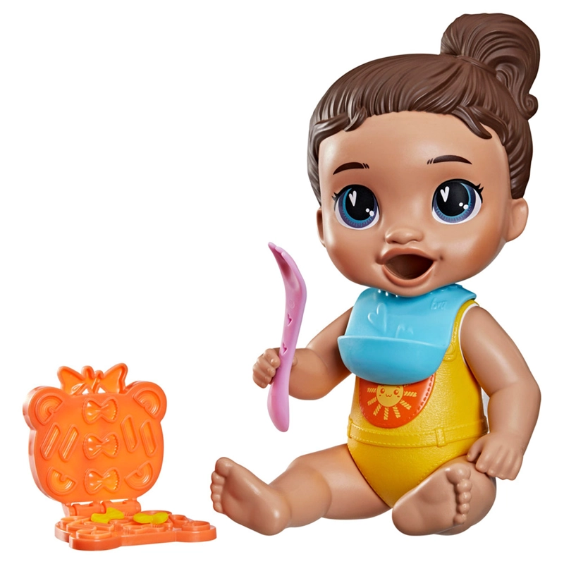 MUÑECA BABY ALIVE DINNERTIME CREATIONS CABELLO CASTAÑO - 5