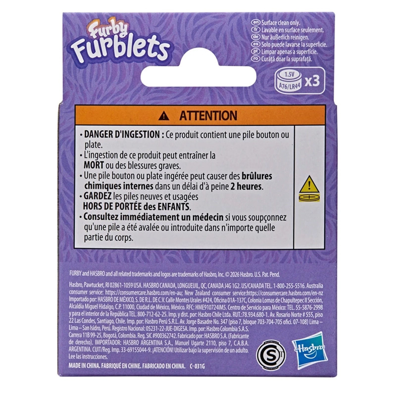 PELUCHE INTERACTIVO FURBY FURBLETS GOURMETS - MODELO ALEATORIO - 9