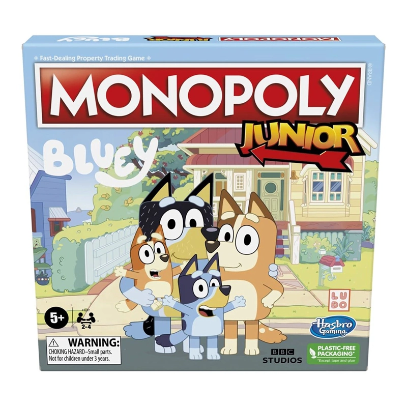 JUEGO DE MESA INFANTIL HASBRO GAMMING MONOPOLY JUNIOR BLUEY EDITION - 1
