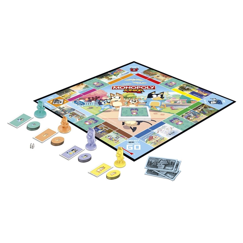 JUEGO DE MESA INFANTIL HASBRO GAMMING MONOPOLY JUNIOR BLUEY EDITION - 2