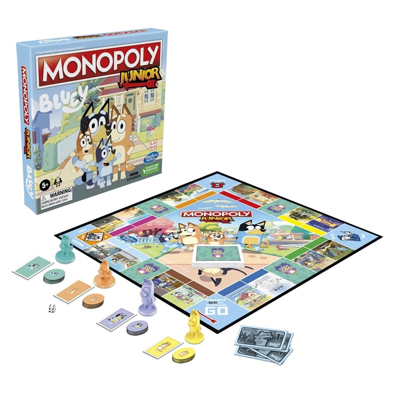 JUEGO DE MESA INFANTIL HASBRO GAMMING MONOPOLY JUNIOR BLUEY EDITION - 3