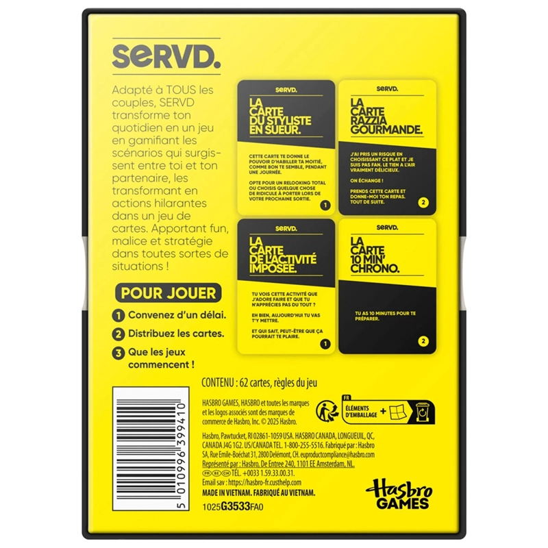 JUEGO DE MESA HASBRO GAMES SERVD PAREJAS - 4