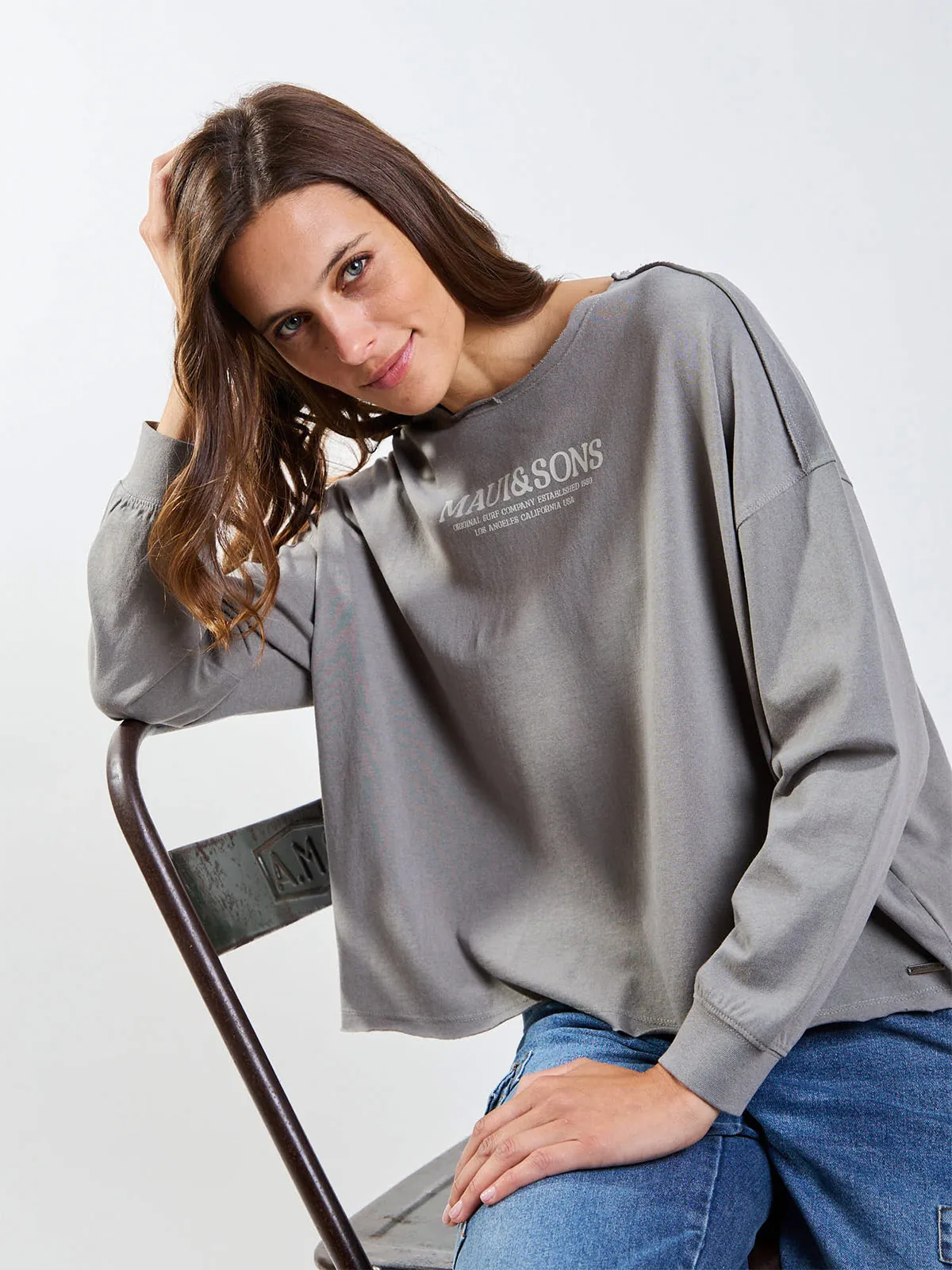 MAUI & SONS POLERA MUJER MAUI & SONS MANGA LARGA