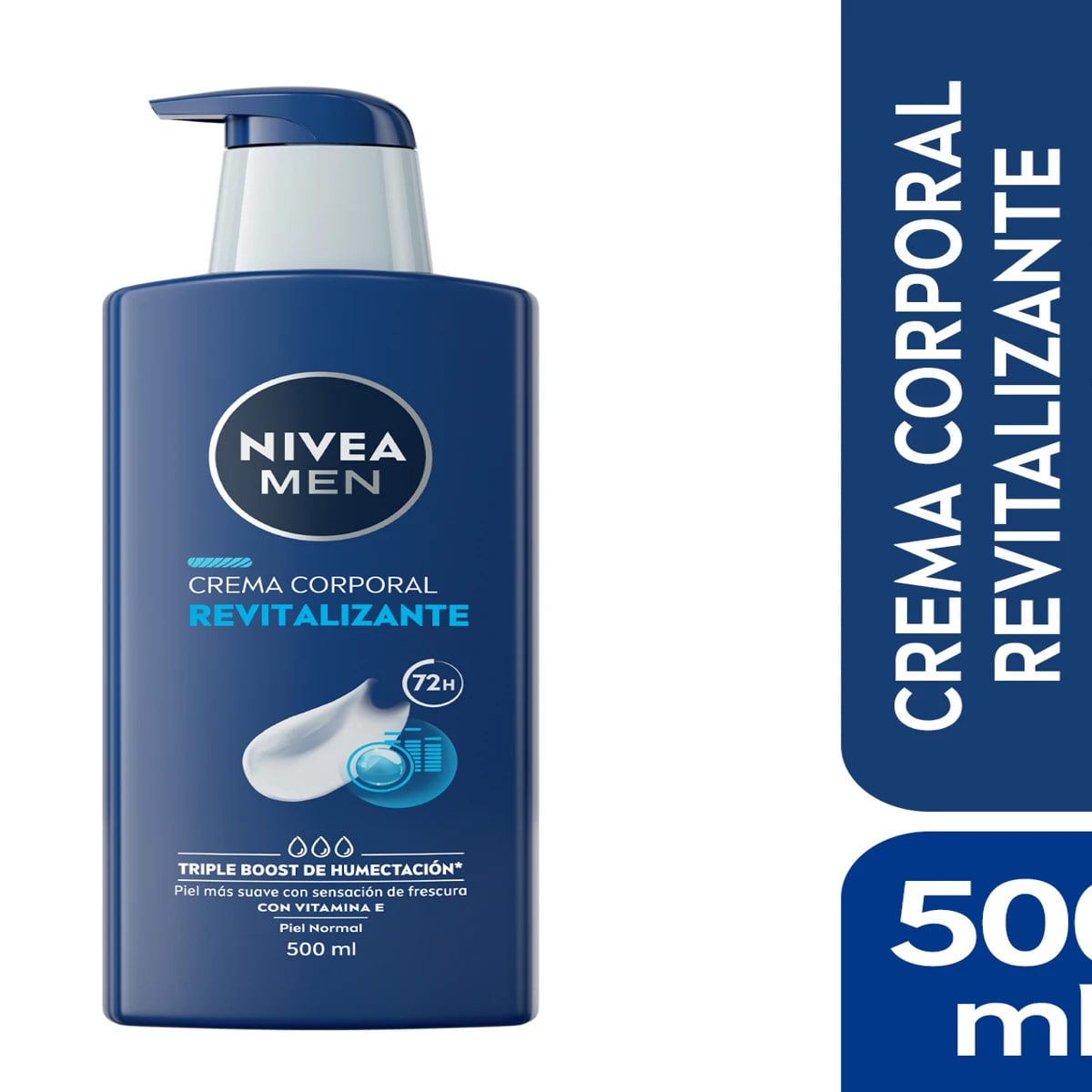 CREMA CORPORAL NIVEA MEN REVITALIZANTE 3EN1 PIEL NORMAL 500ML - 1