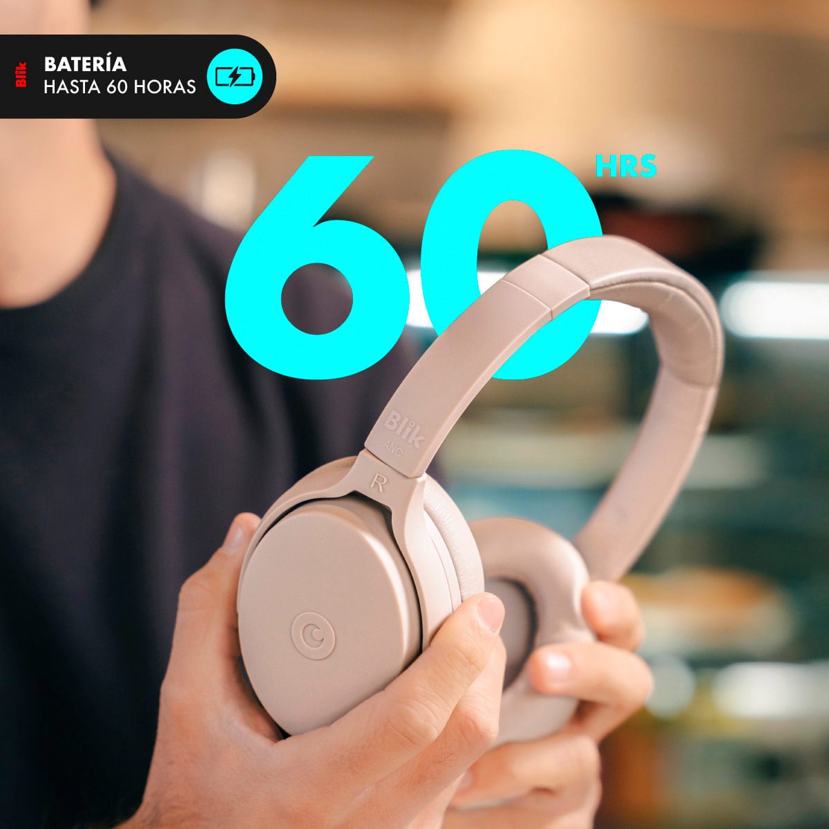 AUDÍFONOS BLUETOOTH BLIK NEO CANCELACIÓN DE RUIDO 60H - 5