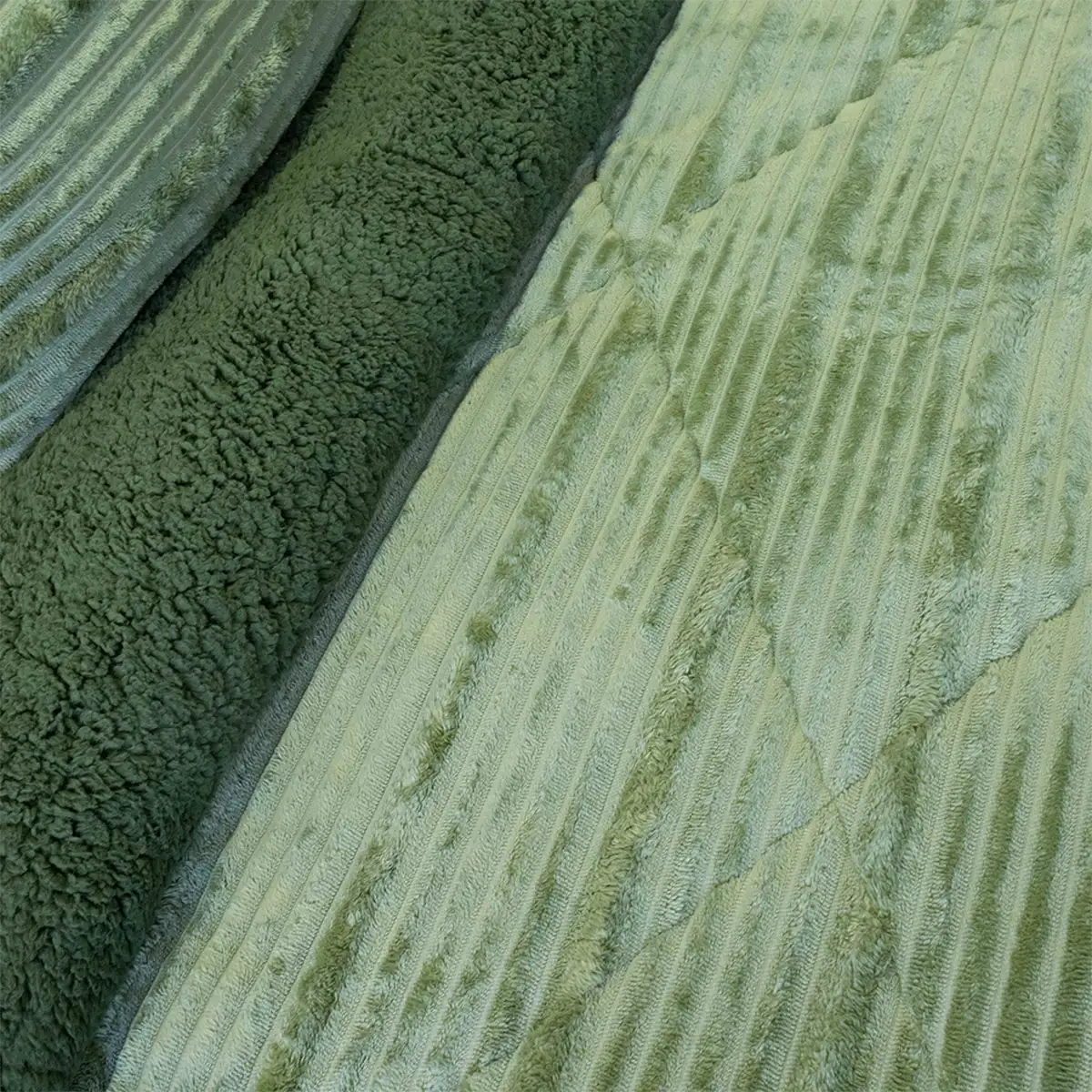 CUBRECAMA DORAL COTELONI SHERPA 1.5 PLAZAS VERDE - 3