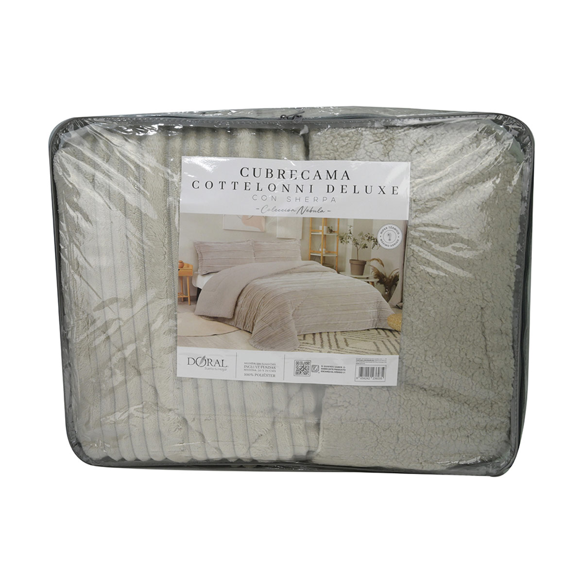 CUBRECAMA DORAL COTELONI SHERPA KING BEIGE - 4