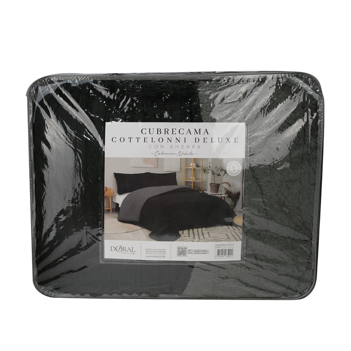 CUBRECAMA DORAL COTELONI SHERPA SÚPER KING NEGRO - 4