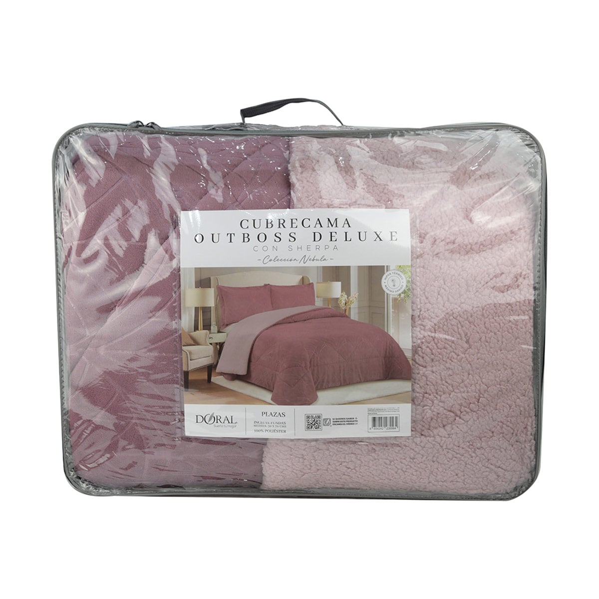 CUBRECAMA DORAL OUTBOSS SHERPA 1.5 PLAZAS ROSA - 4
