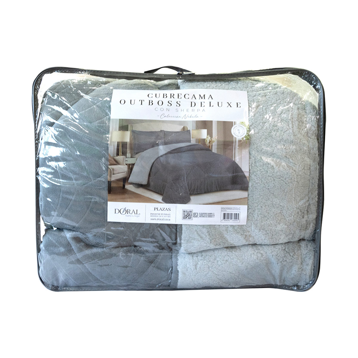 CUBRECAMA DORAL OUTBOSS SHERPA KING GRIS - 4