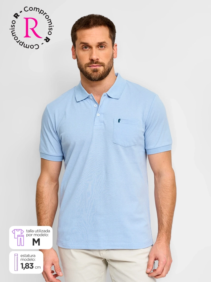 POLERA HOMBRE KENNETH STEVENS ALGODÓN MANGA CORTA PIQUÉ BÁSICA