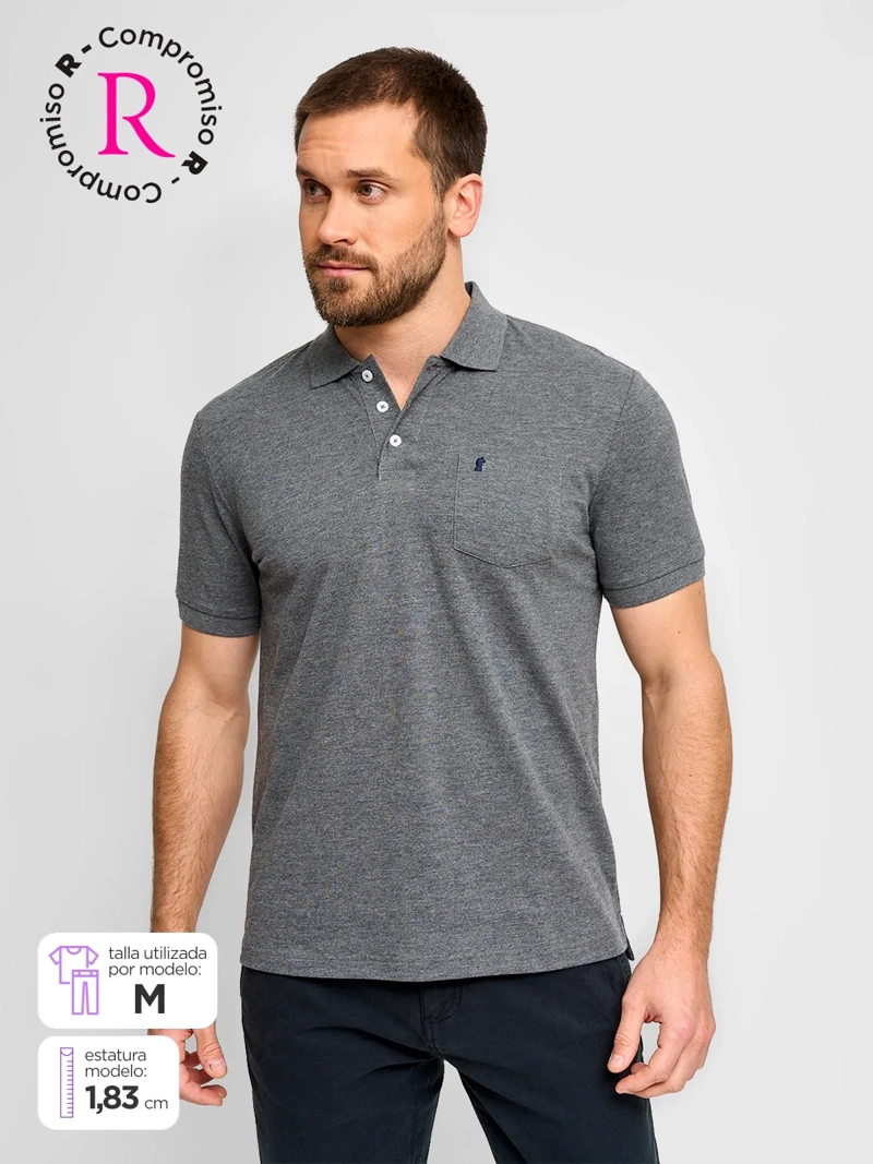 POLERA HOMBRE KENNETH STEVENS ALGODÓN MANGA CORTA PIQUÉ BÁSICA - 1
