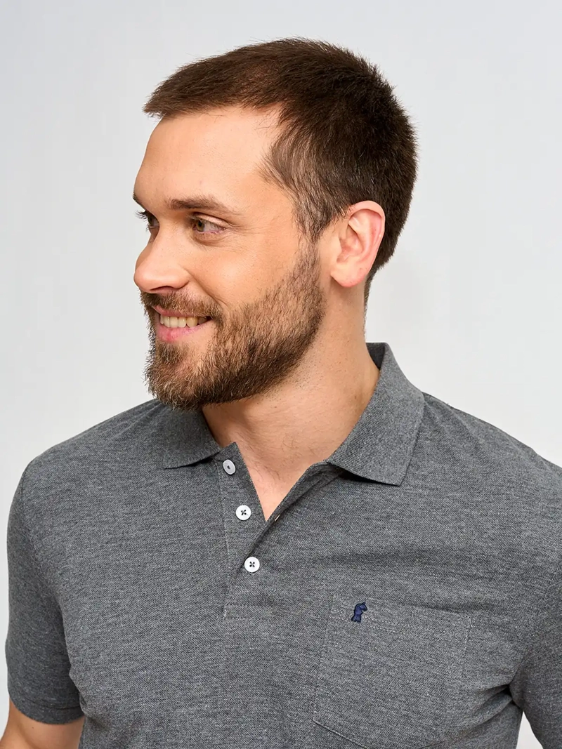 POLERA HOMBRE KENNETH STEVENS ALGODÓN MANGA CORTA PIQUÉ BÁSICA - 3