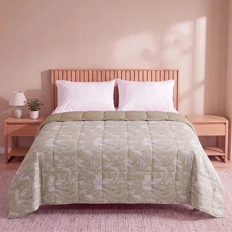 PLUMÓN RIPLEY HOME MICROFIBRA KING HOJAS TAUPE - 1