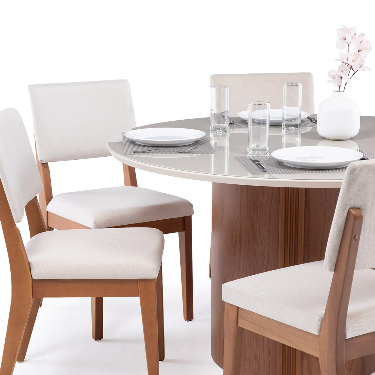 JUEGO DE COMEDOR DECOCASA KALINA 6 SILLAS ELLA BEIGE - 3