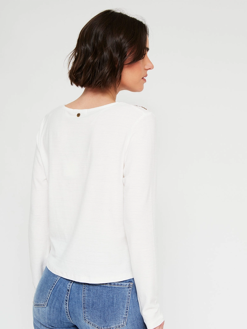 POLERA MUJER TATIENNE CUELLO EN V MANGA LARGA - 2