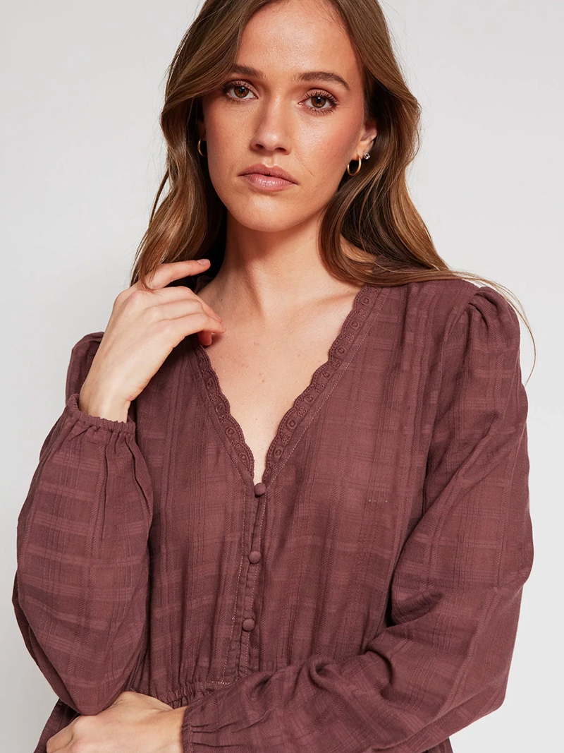 BLUSA MUJER TATIENNE ALGODÓN MANGA LARGA ESTAMPADO - 3