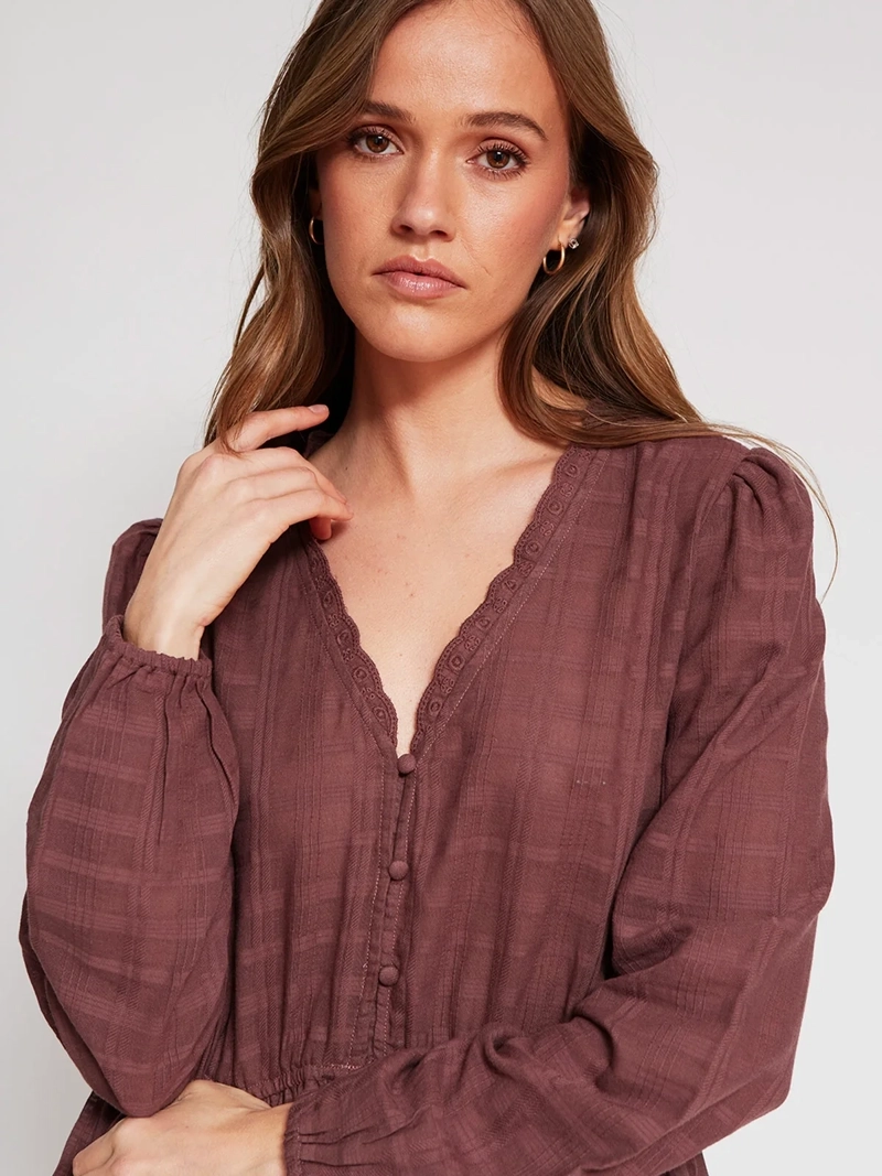 BLUSA MUJER TATIENNE ALGODÓN MANGA LARGA ESTAMPADO - 3