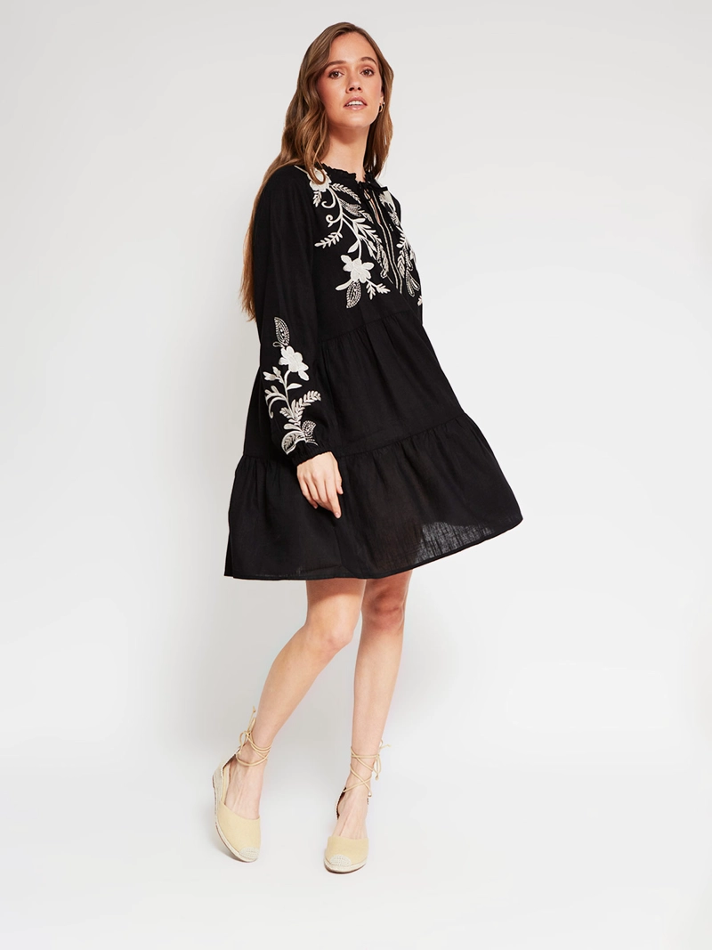 VESTIDO MUJER TATIENNE CORTO BORDADO - 4