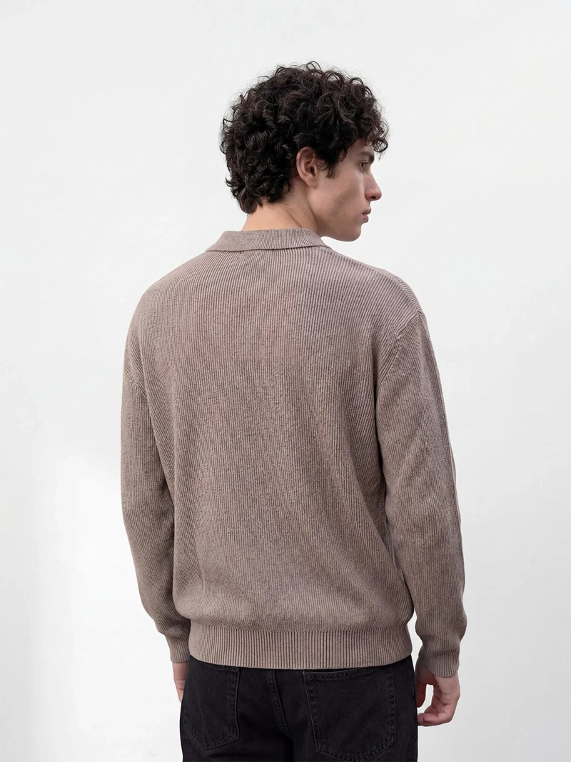 SWEATER HOMBRE INDEX ALGODÓN BOTONES Y LAVADO - 2