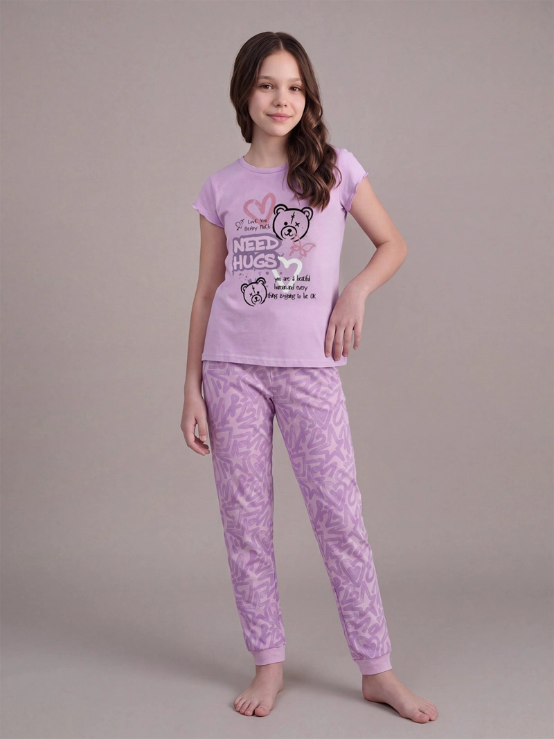 PIJAMA NIÑA INDEX TEEN LARGO MANGA CORTA