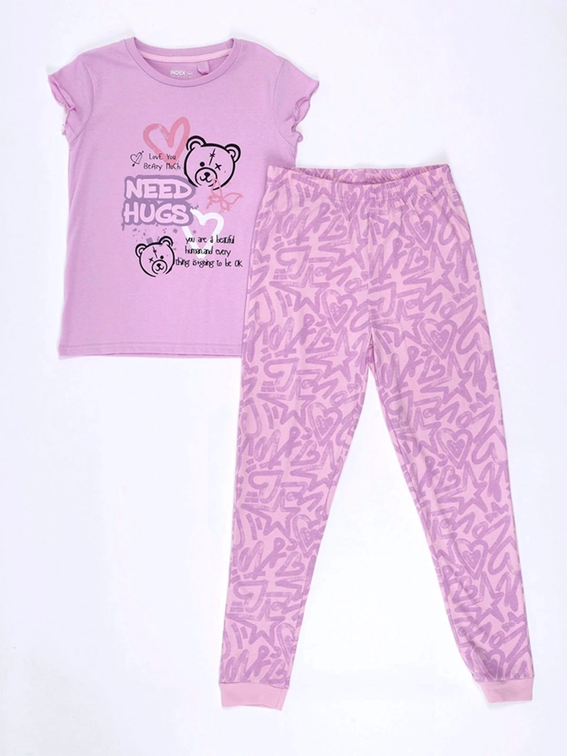 PIJAMA NIÑA INDEX TEEN LARGO MANGA CORTA - 3