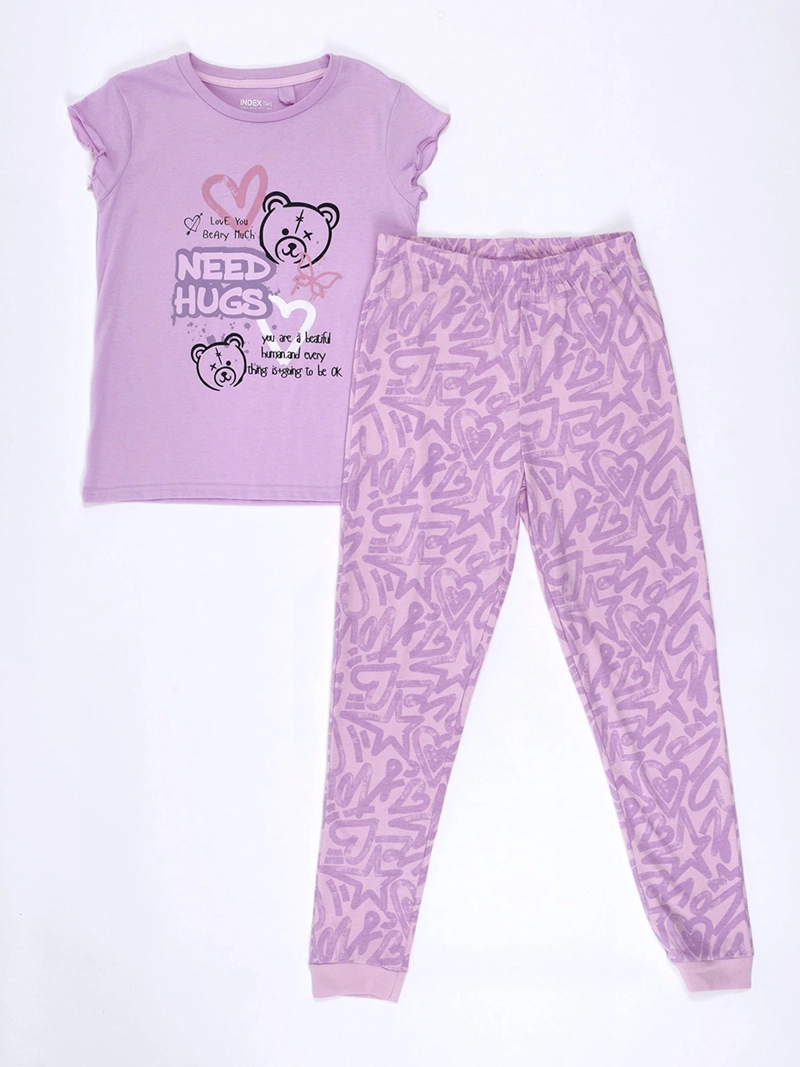 PIJAMA NIÑA INDEX TEEN LARGO MANGA CORTA - 1