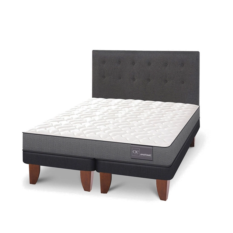 JUEGO DE DORMITORIO CIC CAMA EUROPEA ANATOMIC 2 PLAZAS + RESPALDO EUFRATES - 2