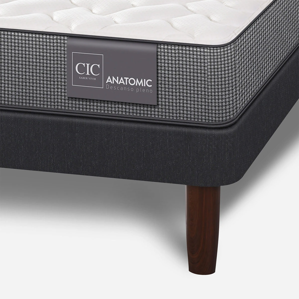 JUEGO DE DORMITORIO CIC CAMA EUROPEA ANATOMIC 2 PLAZAS + RESPALDO BAKER - 3