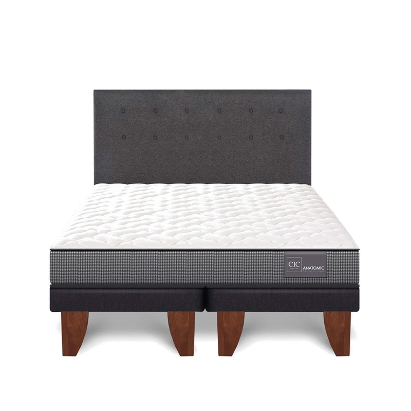 JUEGO DE DORMITORIO CIC CAMA EUROPEA ANATOMIC KING + RESPALDO EUFRATES - 1