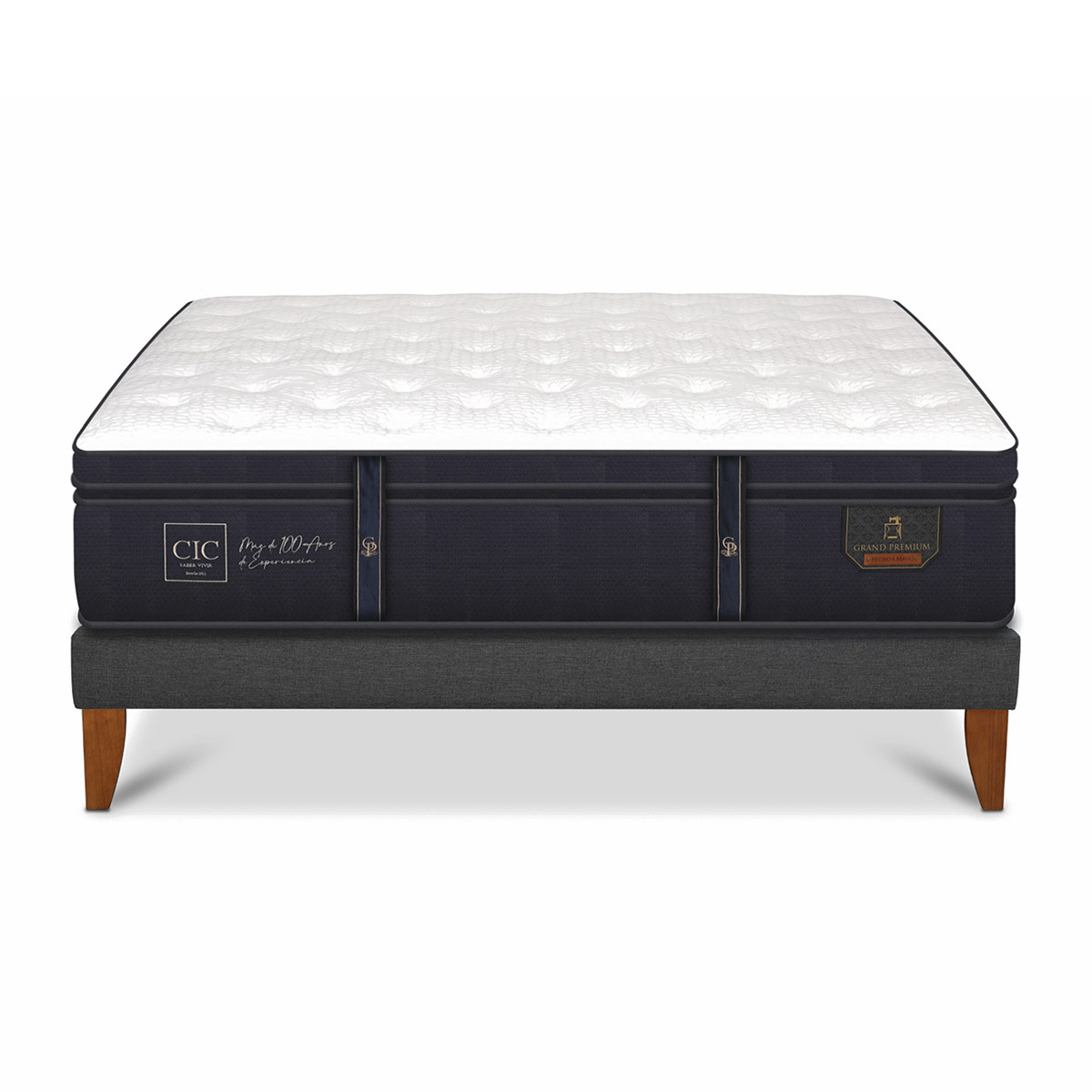 CAMA EUROPEA CIC GRAND PREMIUM SUPER KING AZUL - 1