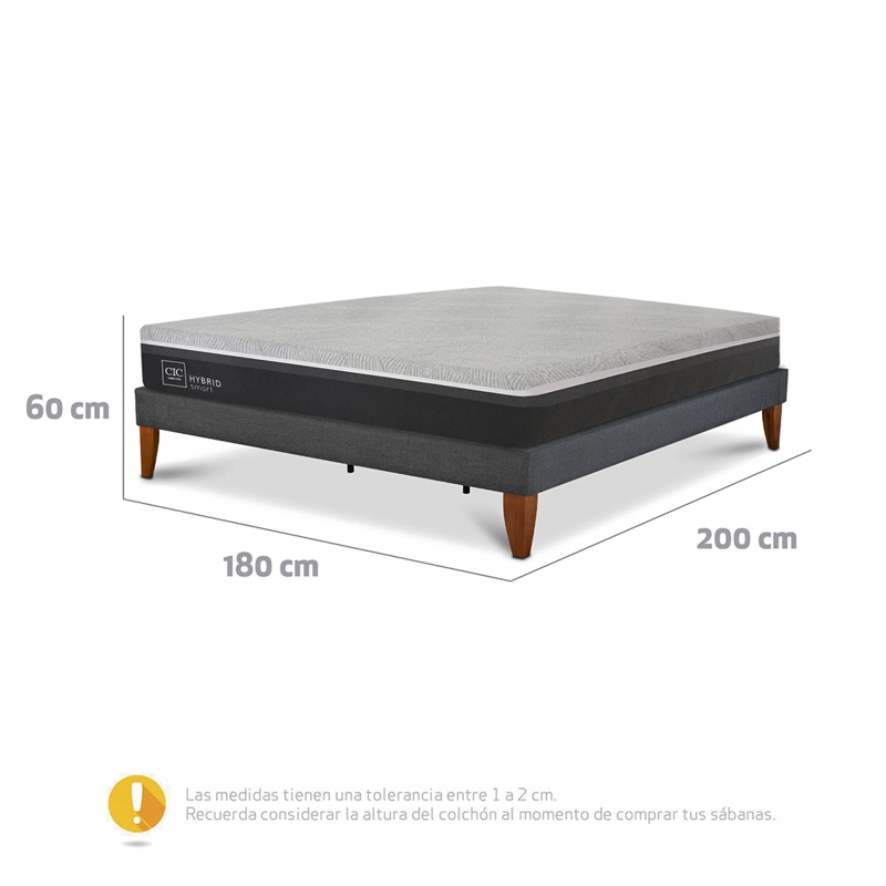 CAMA EUROPEA CIC HYBRID INFINITY KING GRIS - 3