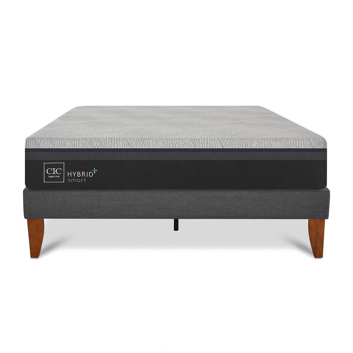 CAMA EUROPEA CIC HYBRID PLUS INFINITY 2 PLAZAS GRIS - 1