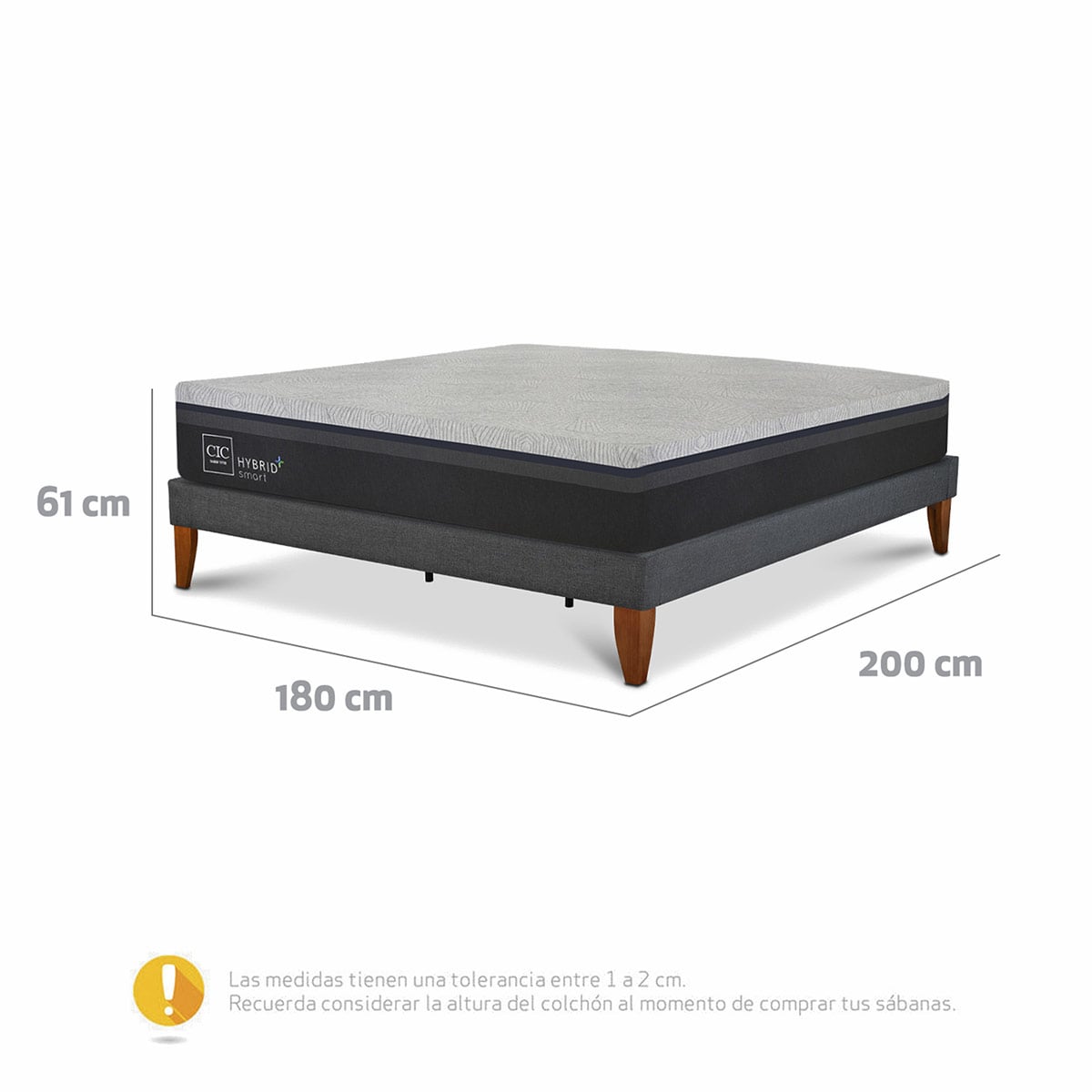 CAMA EUROPEA CIC HYBRID PLUS INFINITY KING GRIS - 3
