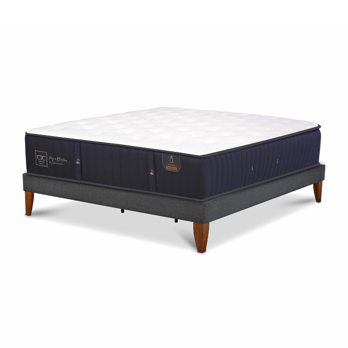 CAMA EUROPEA CIC PREMIUM SUPER KING GRIS - 2