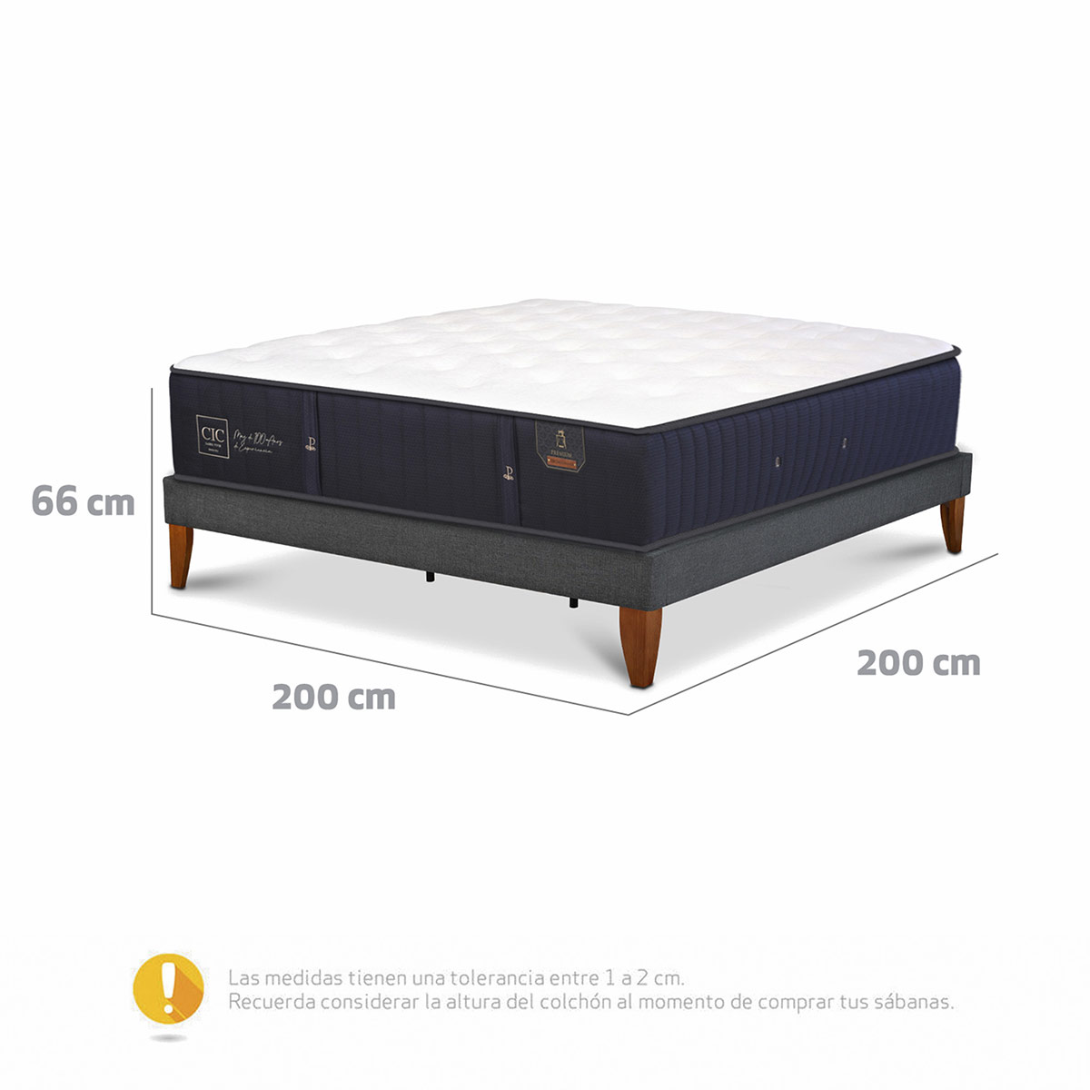 CAMA EUROPEA CIC PREMIUM SUPER KING GRIS - 3
