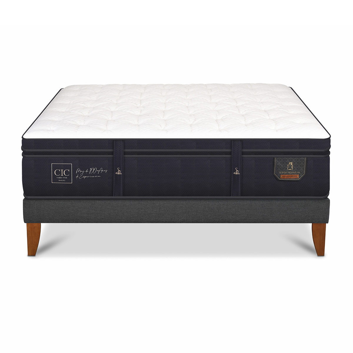 CAMA EUROPEA CIC SUPER PREMIUM SUPER KING GRIS - 1