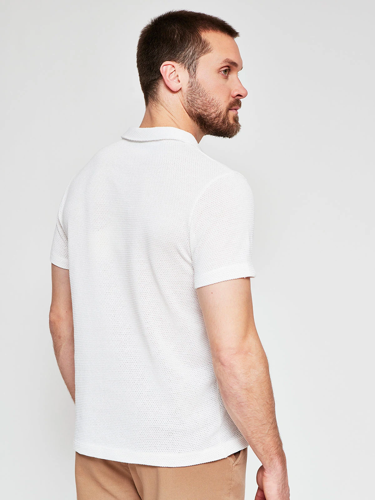 POLERA HOMBRE SPAVALDI ALGODÓN CUELLO CAMISERO MANGA CORTA - 2