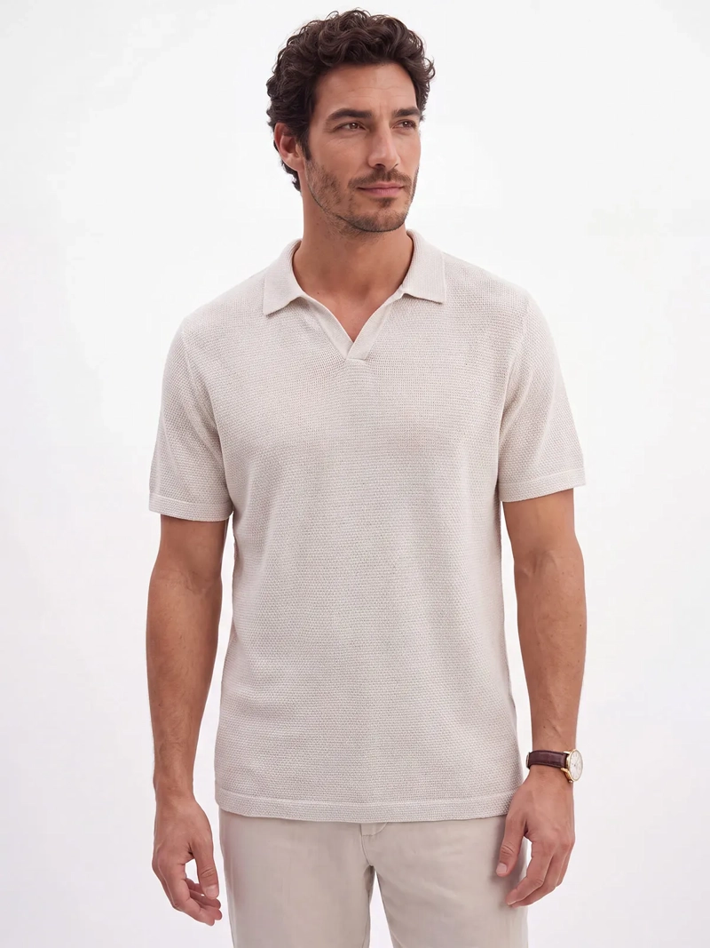 POLERA HOMBRE SPAVALDI CUELLO CAMISERO - 1